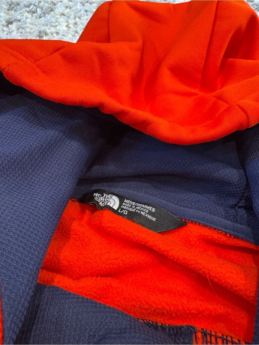 The North Face Men's Bright Orange Logo Pullover Hoodie